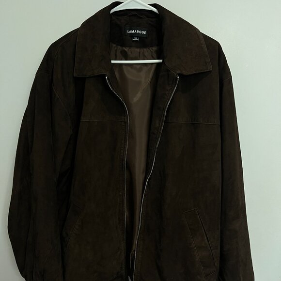 Lamarque Caden Oversized Suede Bomber Jacket XS/S - Chocolate Brown (SOLD OUT) - Picture 6 of 8